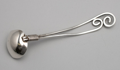 American Sterling Silver Arts & Crafts Ladle - Wesley Depp Hand Wrought Sterling, Saranac Lake